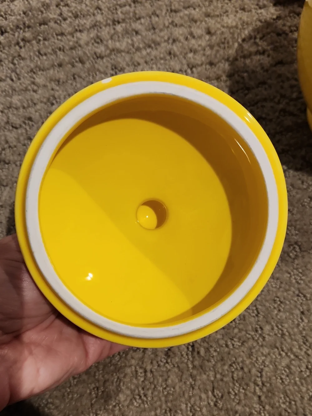 Yellow Smiley Ceramic Lidded Mug - Cheerful Home Accent